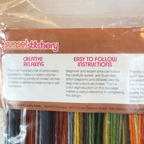 NIB Sunset Stitchery “Fall Mill Pond” stitch kit - Picture 7 of 8